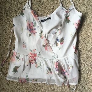 White & Pink Abercrombie & Fitch Camisole Top